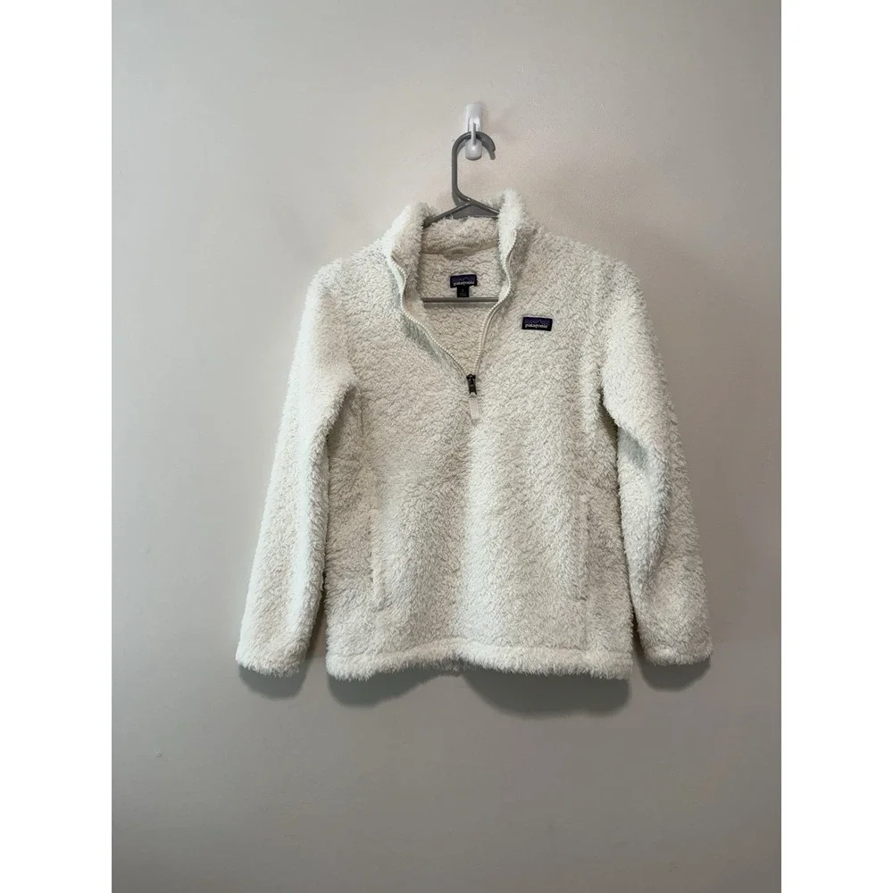 Patagonia Los Gatos 1/4-Zip in White Size Large/12 Kid